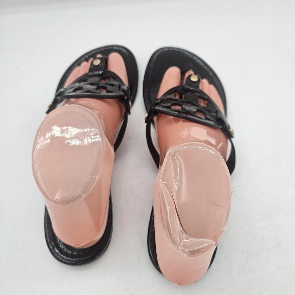 Tory Burch Miller Women’s Black Patent Sandals Size 9.5 US - Picture 6 of 10
